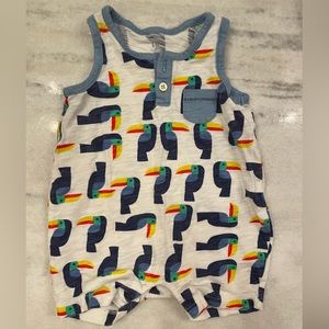 Baby Gap 3-6m Toucan Bird Print Sleeveless Shortie Romper